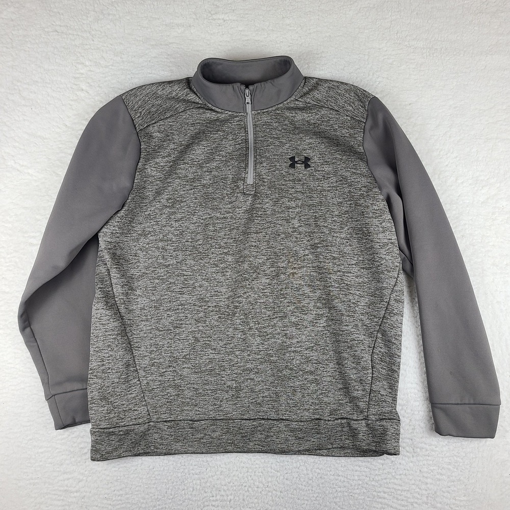 Under Armour Sweater Mens XXL 2XL Taupe Gray Activewear Performance Tech Golf